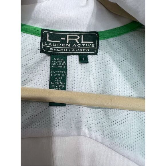 LRL Lauren active vest, green & white, hooded size small. New with tags - Picture 6 of 9